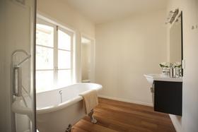 Bathroom with french door